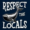 thumbnail image 6 of Wild Bobby Respect The Locals Save Our Oceans Whale Animal Lover Women Graphic Tee, Navy, X-Large, 6 of 6