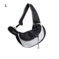 thumbnail image 2 of Bolsa de transporte para mascotas de tela Oxford, cremallera ajustable portátil, forro Flexible transpirable, bolsos de hombro de viaje Hábitats y jaulas para animales pequeños Gris Claro Grande Greeniant  PT004329-15, 2 of 6