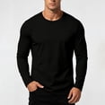 thumbnail image 4 of NMRSBDP Men's Basic Crew Neck T-Shirt Lightweight Long Sleeve Everyday Shirts for Men Soft Cotton Base Layer Tops Casual Solid Color Undershirts, 4 of 7