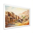 thumbnail image 2 of Designart "Sands of Egypt Urban Village Perspective IV" Landscapes Framed Wall Art Decor - Traditional Beige Egypt Living Room Framed Canvas Art, 2 of 6