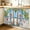 Blue, variant on Spring Floral Sink Skirt 11"Wx13"L,Dustproof Under Sink Curtain with Self Adhesive Tape,White Daisy Farmhouse Linen Texture Cabinet Curtain Cover for Bathroom Vanity,RV,Kitchen Cabinet Storage Shelf