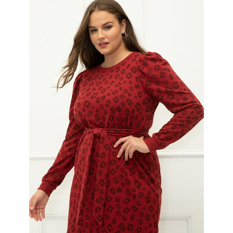 Leopard print sweatshirt dress hotsell