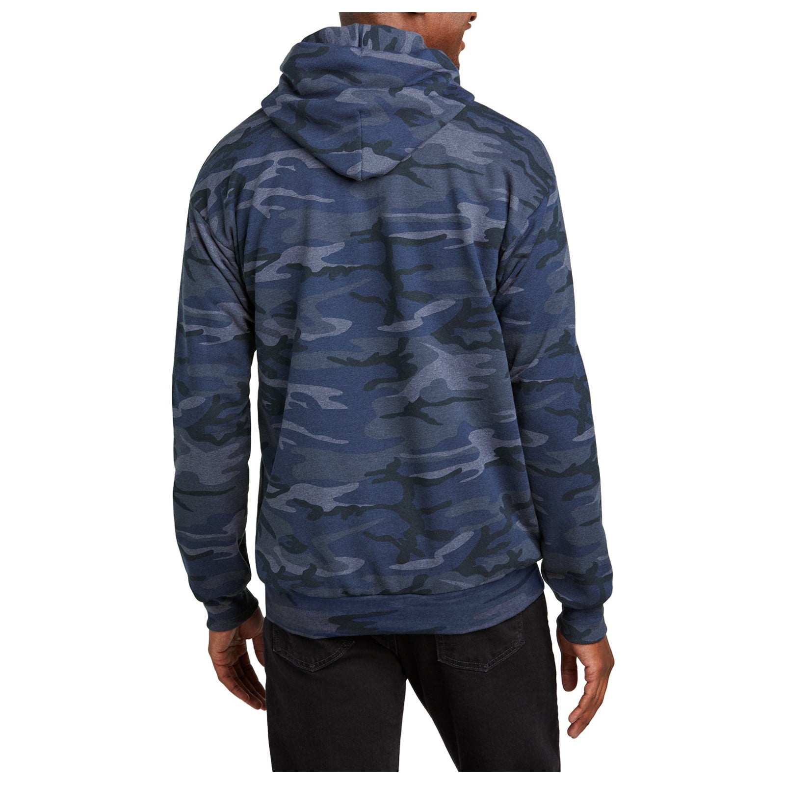 Mafoose Men's Core Fleece Classic Camo Pullover Hooded Sweatshirt Heather Navy Camo 3XL