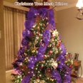 thumbnail image 4 of 2 Rolls Red Mesh Ribbon, Christmas Deco Mesh 10 Inch x 30 Feet Each Roll, Metallic Red with Foil Ribbon for Christmas Tree Decorations Halloween Party Decor Crafts Wreaths,Morado, 4 of 7