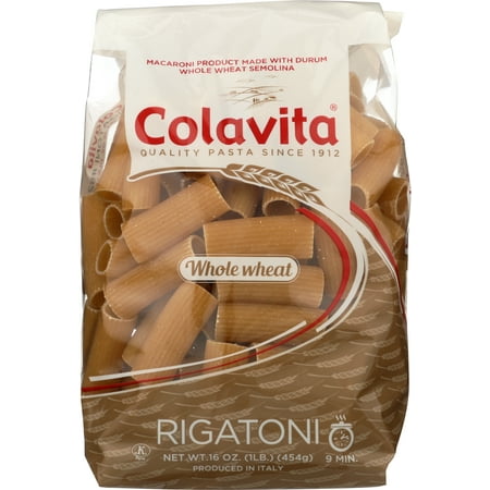 (6 Pack) Colavita Whole Wheat Rigatoni Pasta, 1