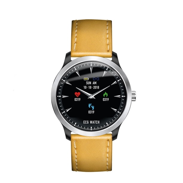 Bluetooth Impermeable Frecuencia cardíaca Presión arterial Reloj inteligente Fitness Reloj de pulsera redondo Recordatorio de llamada Inevent DZ6428-04
