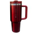 thumbnail image 3 of Vaso aislado al vacío de acero inoxidable taza caliente de 40oz taza de café rosa claro rosa, 3 of 4