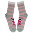 thumbnail image 2 of Alexa Rose Women's Butter Plush Lined Socks - Grey & Pink Owl, 2 of 4