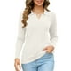 thumbnail image 3 of Tops de manga larga,Blusa informal holgada con mangas abullonadas y cuello plisado para mujer, de poliéster, manga larga, talla XXL (2XL), sopatenor, 3 of 8