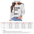 thumbnail image 5 of Sudadera informal de cuello redondo para mujer, de manga larga, holgada, con letras estampadas, color blanco, talla L, para primavera/otoño, 5 of 5