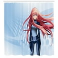 thumbnail image 3 of Ambesonne Anime Shower Curtain, Digital Futuristic Style, 69"Wx75"L, Pale Blue, 3 of 3
