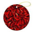 thumbnail image 5 of Spicy Red Hot Chili Pepper Ceramics Ornaments Watercolor Farm Plants Christmas Ornament Keepsake Xmas Holiday Keepsake Christmas Tree Decoration Funny Gifts for Women/Men, 5 of 8