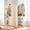 White, variant on Clothes Rack with Full-Length Mirror, Swivel Full-Length Mirror & Rotating Mirrors with Storage, Floor Length Mirrors with Hanger and Open Shelves, Space Saver (White, 66"x14")