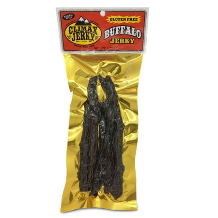 BEST Premium Natural Style GLUTEN FREE Thick Strips 1.75 OZ. Buffalo Jerky - No Preservatives - High Protein - Low Carbs - Buy Multiple Packs & Save! (Buffalo Gluten Free, 1 Pack) Buffalo Gluten (Best Deer Meat For Jerky)