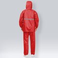 thumbnail image 6 of Oplxuo Hi-Vis Rain Suit for Women Reflective Waterproof Hoodie Jacket and Long Pants Set Outdoor Raincoat Rain Gears, 6 of 7