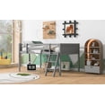 thumbnail image 4 of Kacho Full Loft Bed, Full Size Wood Low Loft Bed with Ladder, ladder can be placed on the left or right, No Box Spring Needed, Easy Assembly, Noise Free, Gray, 4 of 10
