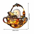 thumbnail image 3 of 2026 Halloween Reading Ghost Acrylic Suncatcher , Summerween Decor Signs for Window Hanging Ornament, Art Garden Decor for Book Lover, 3 of 8