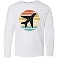 thumbnail image 3 of Inktastic Airplane Pilot Vintage Sunset Long Sleeve Youth T-Shirt, 3 of 5
