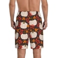 thumbnail image 5 of Cauagu Autumn White Pumpkin Print Pajama Bottoms for Men Sleep Pajama Shorts Elastic Waistband Sleep Pajama Short Men's PJ Shorts -X-Large, 5 of 6