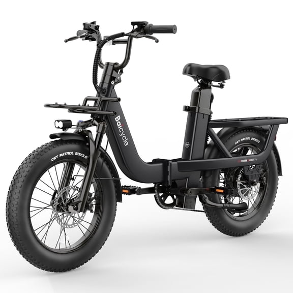 A02 Peak 1500W Ebike for Adult , 750Wh 15.3Ah Removable Battery,30MPH,100 Miles Range, Foldable,20"×3 Fat Tire Ebike, UL2849 Certified,Black