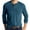 Blue, variant on Turilly Men's Casual Round Neck Pullover Bottoming Shirt Solid Long Sleeve Pocket Button Sports Tops
