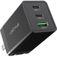 thumbnail image 1 of USB C Charger 45W Dual Port USB C Fast Charger GaN Fast Charing Block Foldable Type C Wall Charger Compact Cell Phone Wall Charger for  15  Pro  Air S24/S23/S22  Tab, 1 of 13