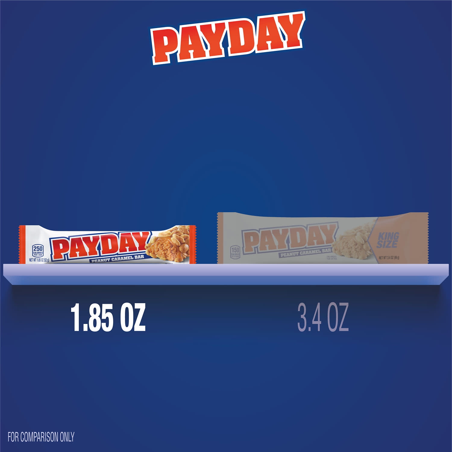 Payday Peanut Caramel Candy, Bars 1.85 oz, 24 Count