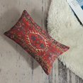 thumbnail image 4 of Throw Pillow Covers, Aztec Kilim Home Art Decor, 12 x 20 Inches Set of 2 Cushion Couch Sofa Cases, Abstract Oil Painting Pillowcases for Bedroom, Living Room, Ethnic Decorative, Red Tribal, 4 of 6