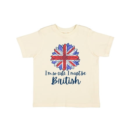 

Inktastic I m So Cute I Must be British Sunflower Gift Toddler Boy or Toddler Girl T-Shirt