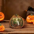 thumbnail image 7 of SMKE Pumpkin Greenhouse Wooden Halloween Table Decor 7.87 Inch with Gardening Scene Print, Wall Hanging Plaque for Fall Thanksgiving Home Shelf Ornament, 7 of 7