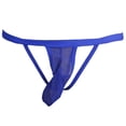 thumbnail image 1 of 's Pouch Sleeve G-String Open Thong Low Rise Ropa interior azul Colco Sexy de los hombres de moda de malla G-String bolsa de ropa interior breve tanga Bikini T-back Panty, 1 of 8