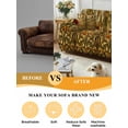 thumbnail image 5 of Vintage Bees Couch Cover, Country Retro Animal Flowers Yellow Brown Sofa Cover Blanket for 3 Cushion Couch, Sectional Sofa Slipcover Furniture Protector for Living Room Bedroom 71''x134'', 5 of 9