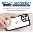 thumbnail image 2 of Case for iPhone 13 Pro Case Slim Dropproof [Defend from Drop/Scratch/Slip/Fingerprint] Clear Acrylic Hard Back Soft TPU Bumper Hybrid Phone Cover for iPhone 13 Pro-Black, 2 of 16