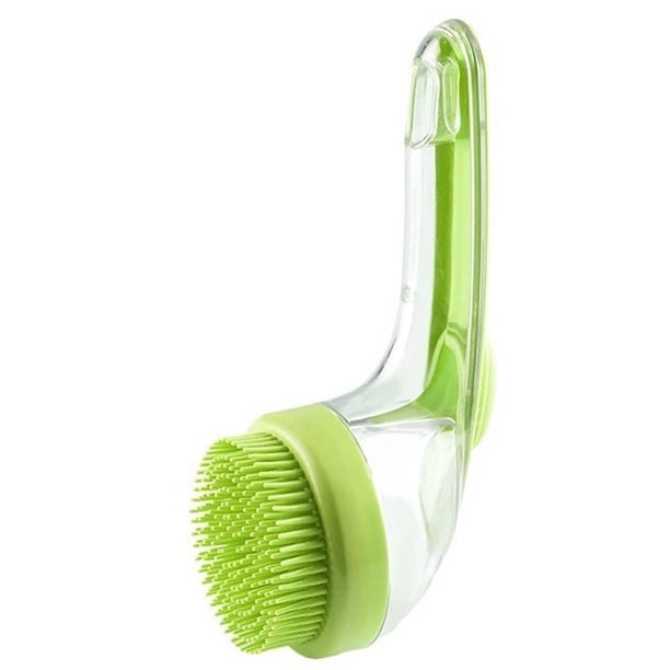 Methold Cepillo de baño para mascotas de silicona ABS, 2 unidades, limpieza rápida y profunda con dispensador de jabón. Aseo de mascotas azul