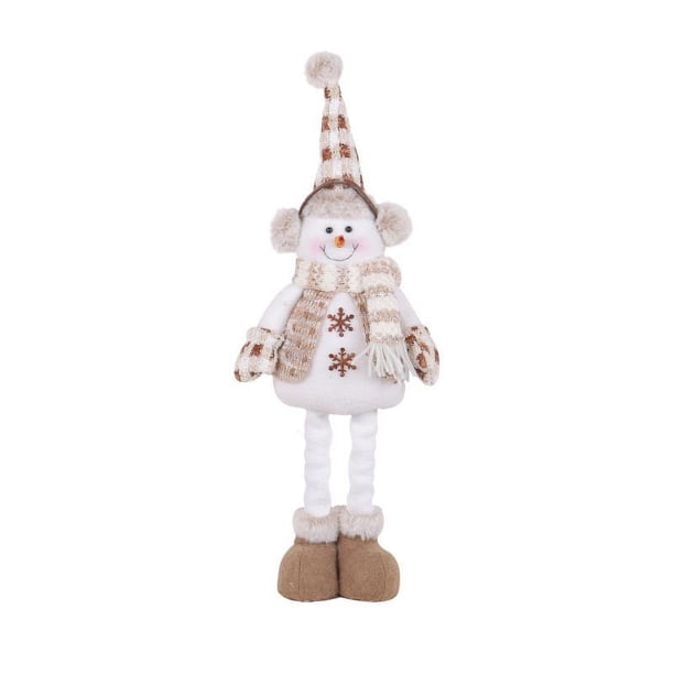 Muñeco de nieve telescópico navideño, muñeco de punto nuevo, decoración de escena de ventana, adornos