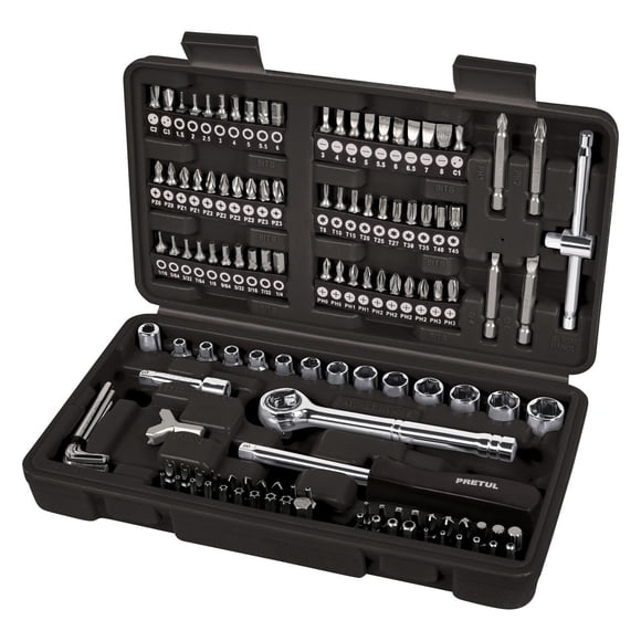 Juego de 130 herramientas 1/4" para mecánico, Pretul Pretul SET-130
