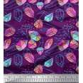 thumbnail image 1 of Soimoi Purple Heavy Satin Fabric Stone & Diamond Geometric Print Fabric by the Yard 54 Inch Wide, 1 of 1