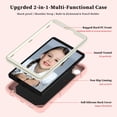 thumbnail image 2 of FJLBDE Case for Samsung Galaxy Tab A11 / Tab A9 8.7 Inch 2025/2023 with Butterfly Stand, Shockproof Protective Tablet Cover with Shoulder Strap for Kids Girls, Beige Pink, 2 of 5