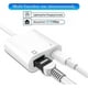 thumbnail image 3 of Adaptador Lightning a Ethernet, compatible con Apple MFI certificado, adaptador de red Ethernet RJ45 2 en 1 con puerto de carga, 3 of 5