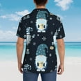 thumbnail image 6 of Fotbe Gnome And Snowflakes Hawaiian Shirt For Men Unisex Summer Beach Casual Short Sleeve Cotton Linen Button Down Shirts-X-Large, 6 of 9