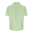 thumbnail image 4 of Iugvhana Mens Casual Shirts Short Sleeve Button Down Shirt Wrinkle Free Summer Beach Shirt for Vacation Wedding Mint Green XXL, 4 of 6