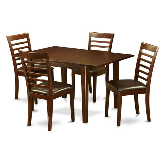 Picasso 5 Piece Straight Ladderback Dining Table Set