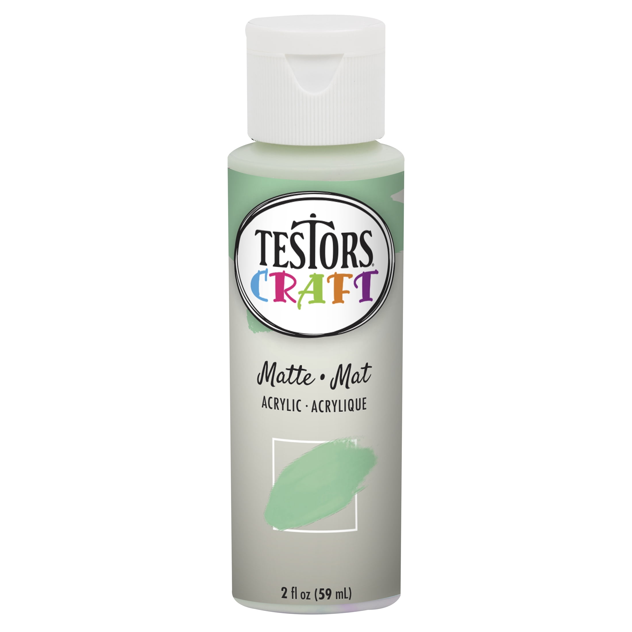 6 Pack, Seafoam, Rust-Oleum Testors Craft Matte Acrylic Paint- 297478, 2 oz. Bottle