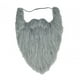 thumbnail image 3 of Barba de Papá Noel de Navidad, barba falsa, accesorios de espectáculo, barba de franela, Facial falso, vestido elegante para actuación, Navidad, Gris, 3 of 8