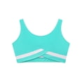 thumbnail image 4 of Lejafay Kids Girls Camisole Sport Bras Crop Top Sleeveless Gymnastics Dance Yoga T-Shirt Activewear Blue Green 6, 4 of 6