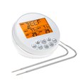thumbnail image 1 of Digital Meat Thermometer with 2 Probes LCD Backlight Display Auto Shutdown Countdown Timer Alarm Smart, 1 of 8