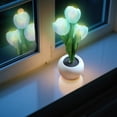 thumbnail image 2 of Luz Nocturna Led Lámpara De Flores Realista Con Luz Regulable Para Dormitorio Opciones De Enchufe Y Control Luz Nocturna Led Con Diseño De Tulipán, 2 of 4
