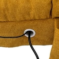 thumbnail image 3 of Linen Chaise Lounge Chair Massage Recliner Chair with Ergonomically 140° Backrest, Sleeper Chair, Upholstered Lounge Sofa Modern Long Lounger for Office Bedroom Living Room, Mustard, 3 of 9