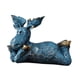 thumbnail image 2 of Estatua de resina Escultura de renovinas para decoración del hogar Centres de artesanía Colina de gabinete Oficina Comedor Comedor Figura de es Azul acostado, 2 of 9