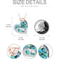 thumbnail image 5 of Dorunmo Mama Bear Necklace with 1 Cub 925 Sterling Silver Polar Bear Love Heart Pendant Mothers Day Jewelry Gifts for Women Mother (Abalone Shell), 5 of 6